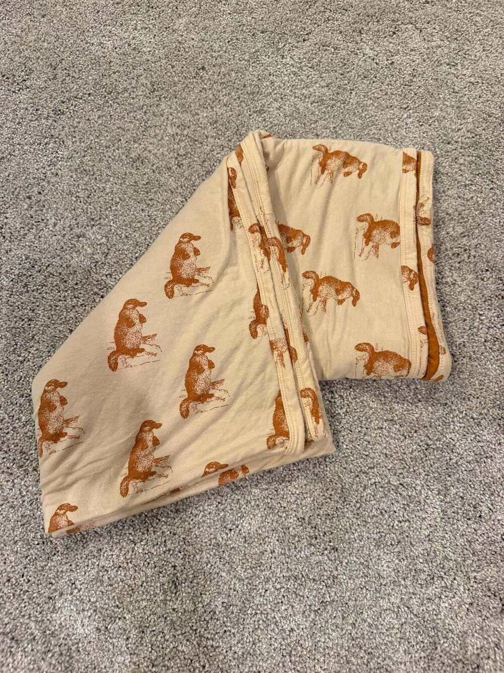 Kate Quinn Platypus Reversible Blanket O/S Tan Orange